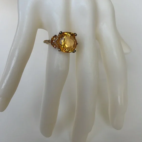 NWOT 4 1/2 ct. t.w. Citrine/White TopazSize 7